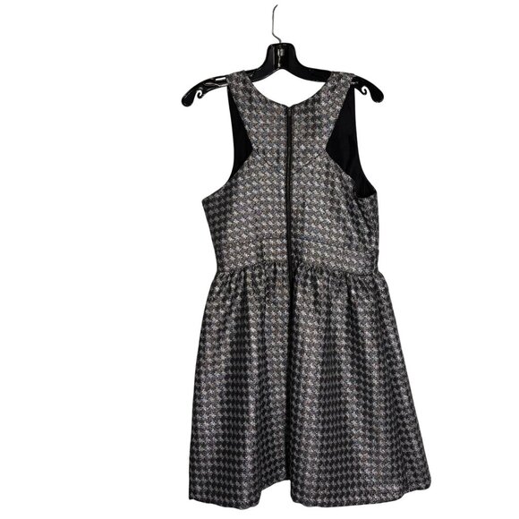 Isani For Target Black & Silver Feminine Retro Style Houndstooth Sleeveless - Picture 6 of 15